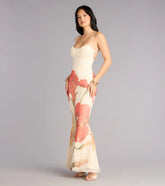 Soft Spoken Stunner Floral Mesh Maxi Dress