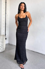 Never Say Goodbye Halter Maxi Dress Black