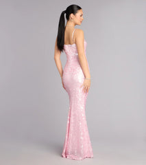Rosalie Formal Satin Sequin Mermaid Dress