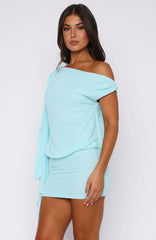 Sicilian Dreams Mini Dress Blue