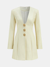 Floral Metal Button Faux Leather Mini Dress