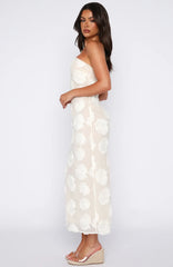 Paradise Cove Strapless Maxi Dress Cream
