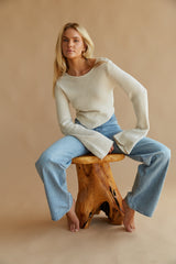Janelle Open Back Sweater Top