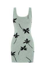 Sheer Bliss Knit Mini Dress Mint