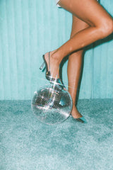 Belinda Pointed Pump in Silver Chrome