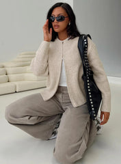 Lexene Zip Through Jumper Oat