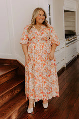 Bellini's Please Floral Midi Dress Curves