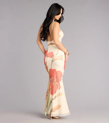 Soft Spoken Stunner Floral Mesh Maxi Dress
