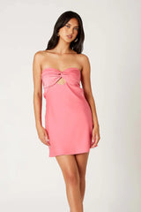 Kiara Strapless Keyhole Open Back Mini Dress