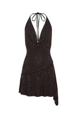 Wild Devotion Embellished Mini Dress Chocolate